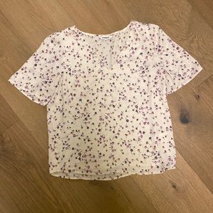 Express floral v neck blouse